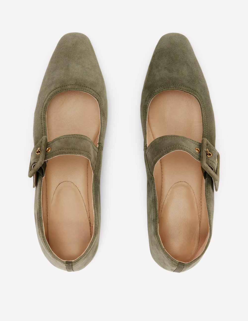 Vic Chisel Toe Mary Janes-Deep Olive / Boden