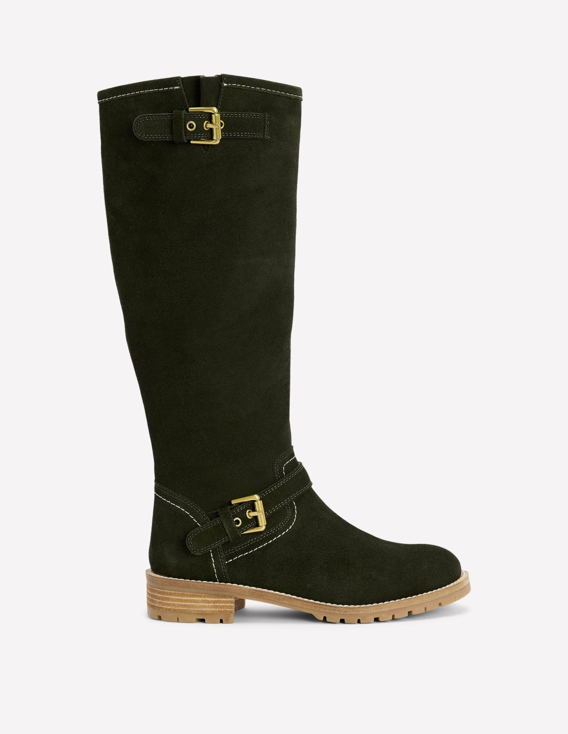 Buckle Knee High Boots-Woodland Green / Boden Online