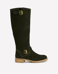 Buckle Knee High Boots-Woodland Green / Boden Online