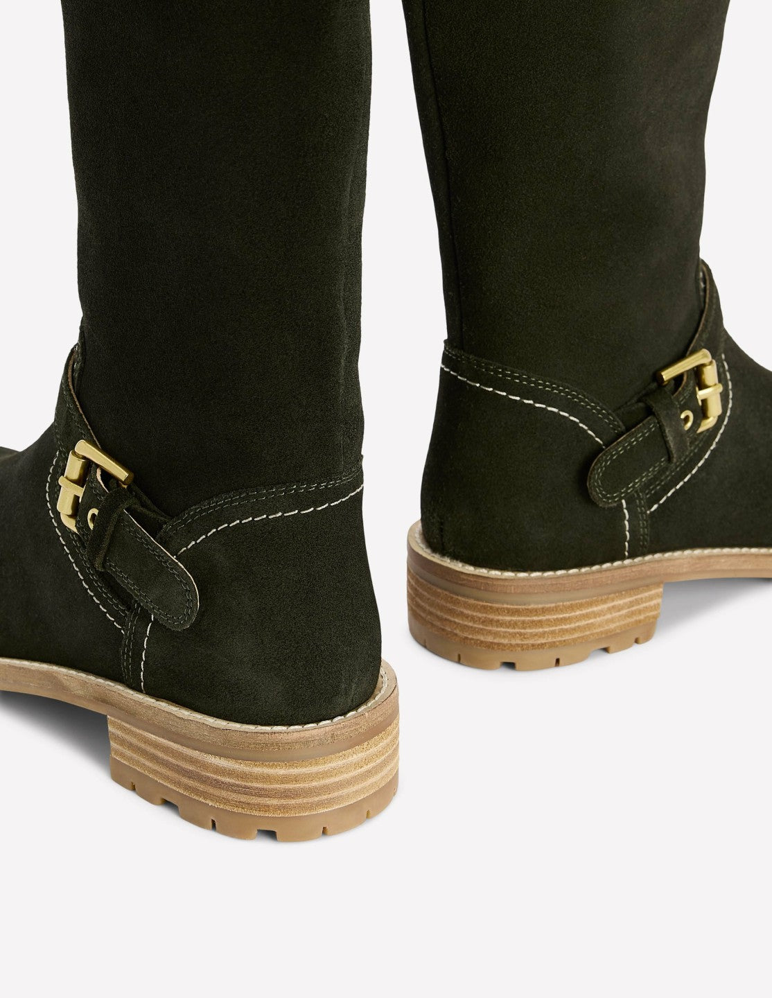 Buckle Knee High Boots-Woodland Green / Boden Online