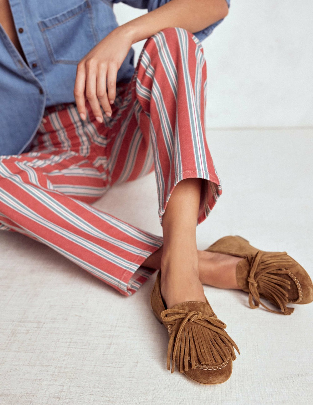 Soft Tassel Deck Shoes-Tan / Boden Discount