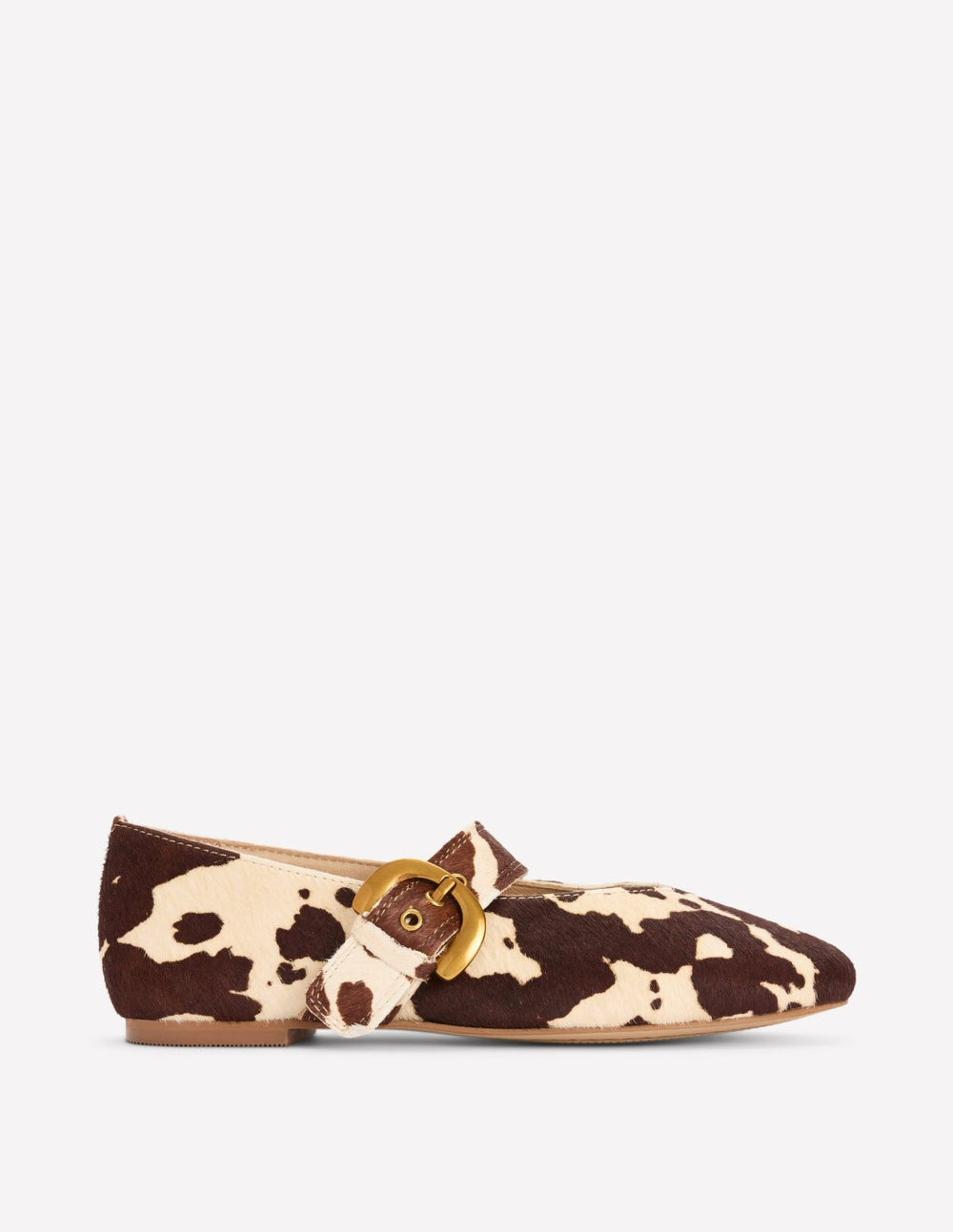 Kylie Flat Buckle Mary Janes-Brown/Ivory / Boden Discount