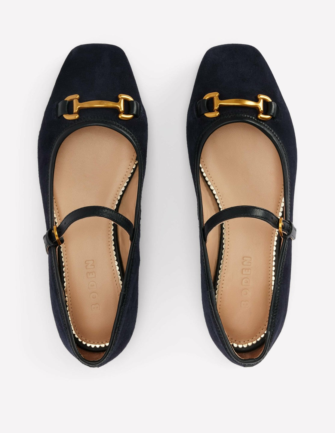 Iris Snaffle Mary Jane Flats-Dark Navy / Boden us