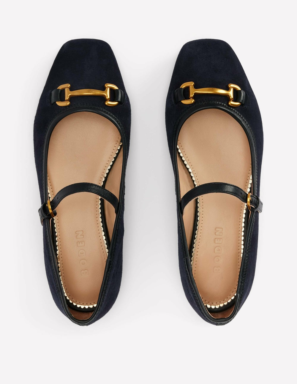 Iris Snaffle Mary Jane Flats-Dark Navy / Boden us