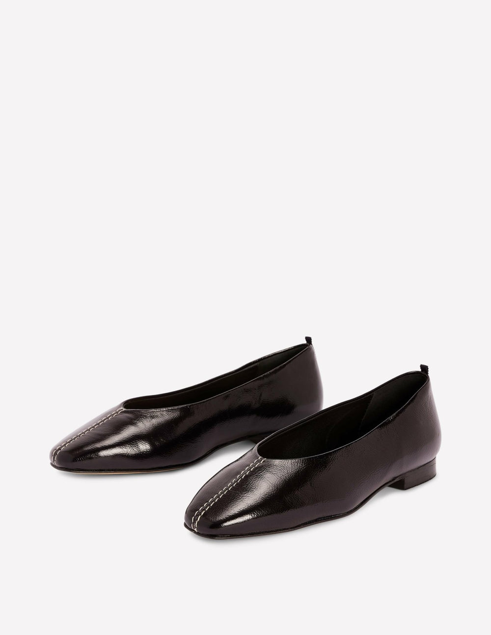 High Cut Stitch Detail Flats-Deep Oxblood / Boden Online