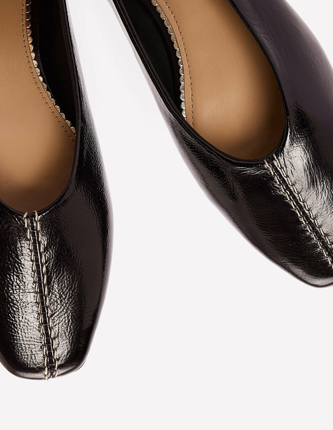 High Cut Stitch Detail Flats-Deep Oxblood / Boden Online