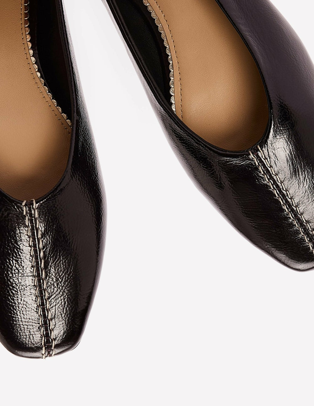 High Cut Stitch Detail Flats-Deep Oxblood / Boden Online