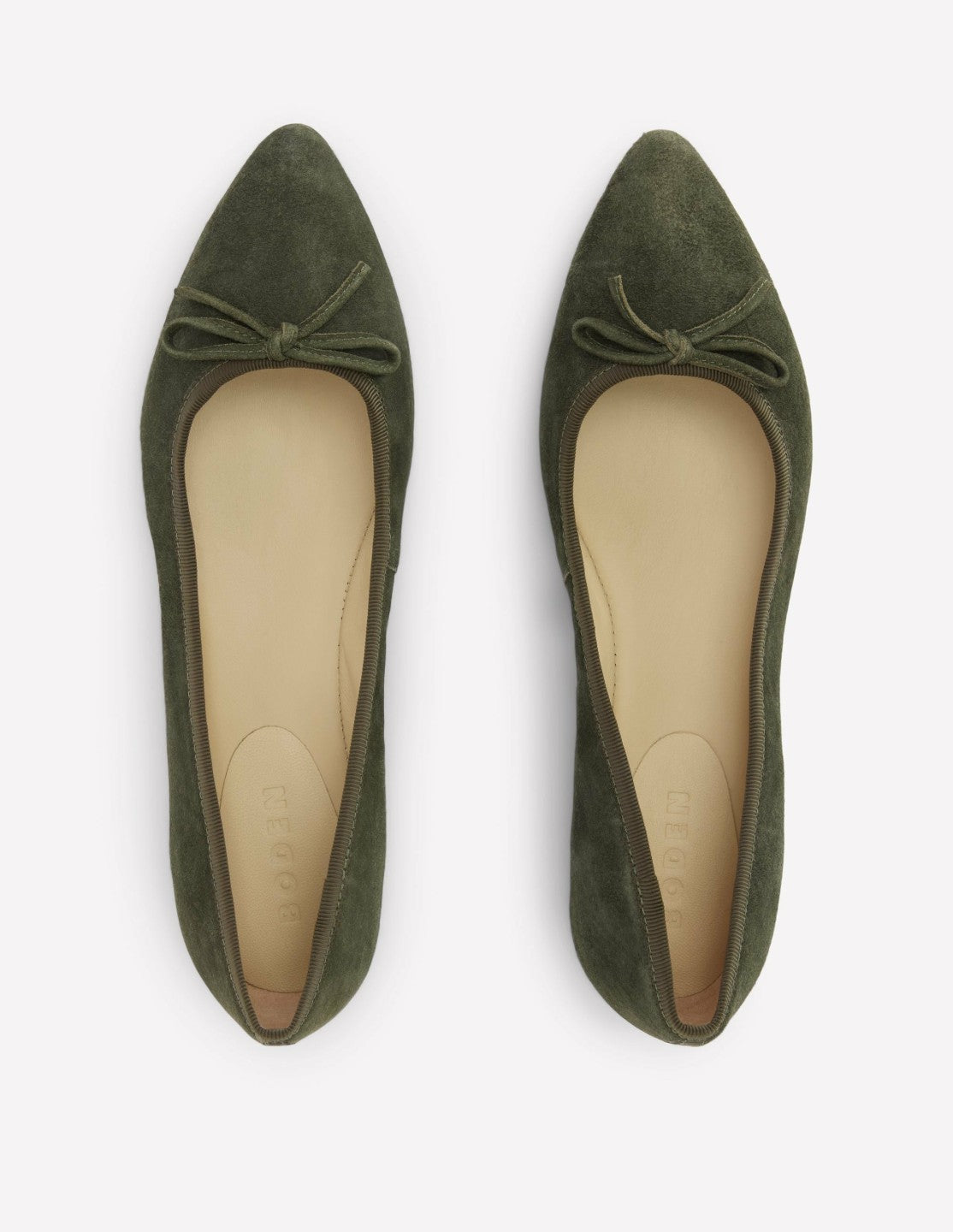 Point Flexi Sole Flats-Dark Moss / Boden Outlet