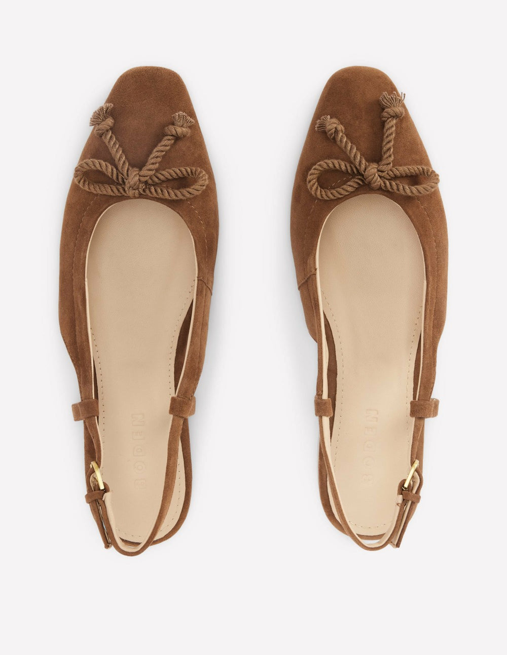 Easy Slingback Flats-Raw Umber / Boden Discount