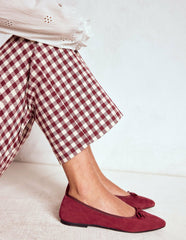 Point Flexi Sole Flats-Oxblood / Boden