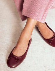 Kitty Flexi Sole Ballet Flats-Oxblood / Boden Online