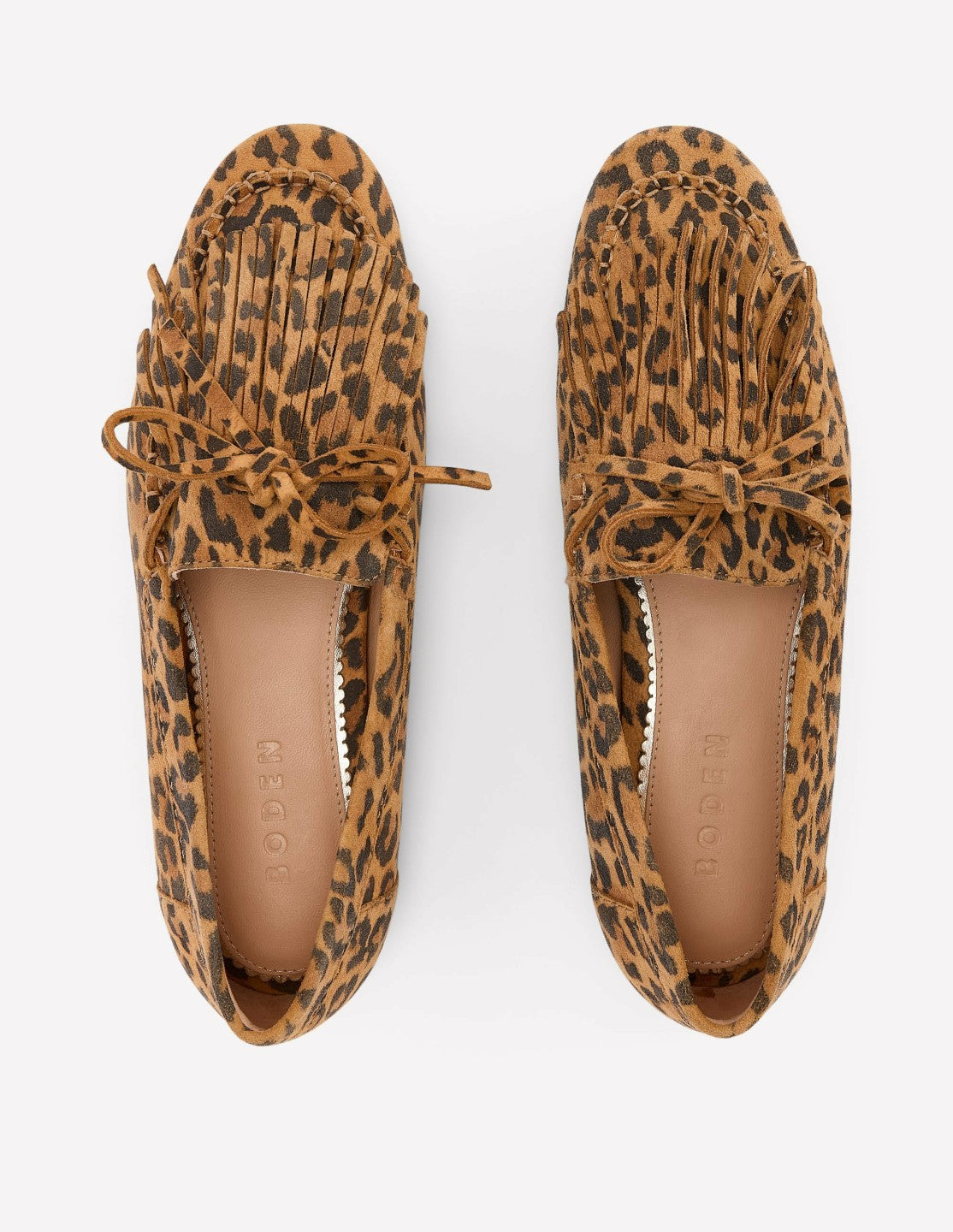 Soft Tassel Deck Shoes-Leopard / Boden Outlet