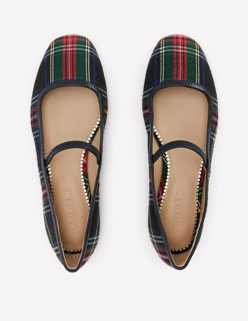 Thea Mary Jane Ballet Flats-Check / Boden Discount