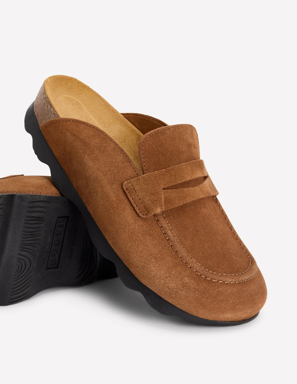 Suede Mule Clog-Raw Umber / Boden