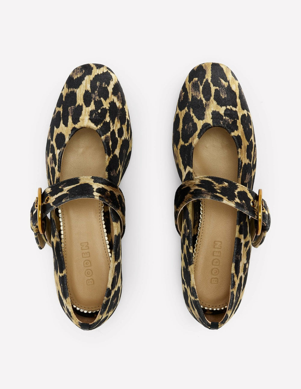 Kylie Flat Buckle Mary Janes-Leopard / Boden Outlet