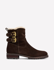 Buckle Ankle Boots-Bitter Chocolate / Boden Discount