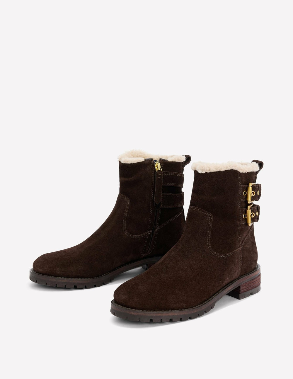 Buckle Ankle Boots-Bitter Chocolate / Boden Discount