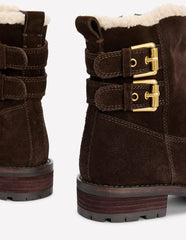 Buckle Ankle Boots-Bitter Chocolate / Boden Discount