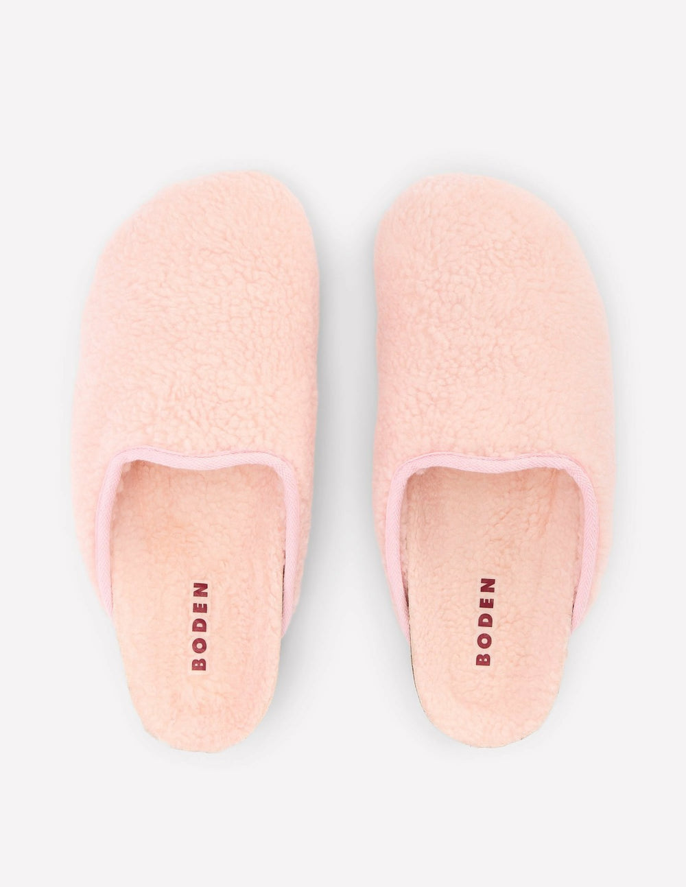 Contrast Sole Mule Slippers-Pink / Boden
