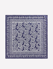 Elisabeth Silk Square Scarf-Navy Decorative Blossom / Boden On sale