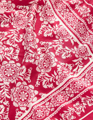 Elisabeth Silk Square Scarf-Red Decorative Blossom / Boden us