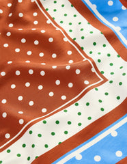 Elisabeth Silk Square Scarf-Multi, Painted Dot / Boden Outlet