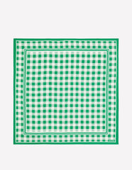 Elisabeth Silk Square Scarf-Green Gingham / Boden On sale