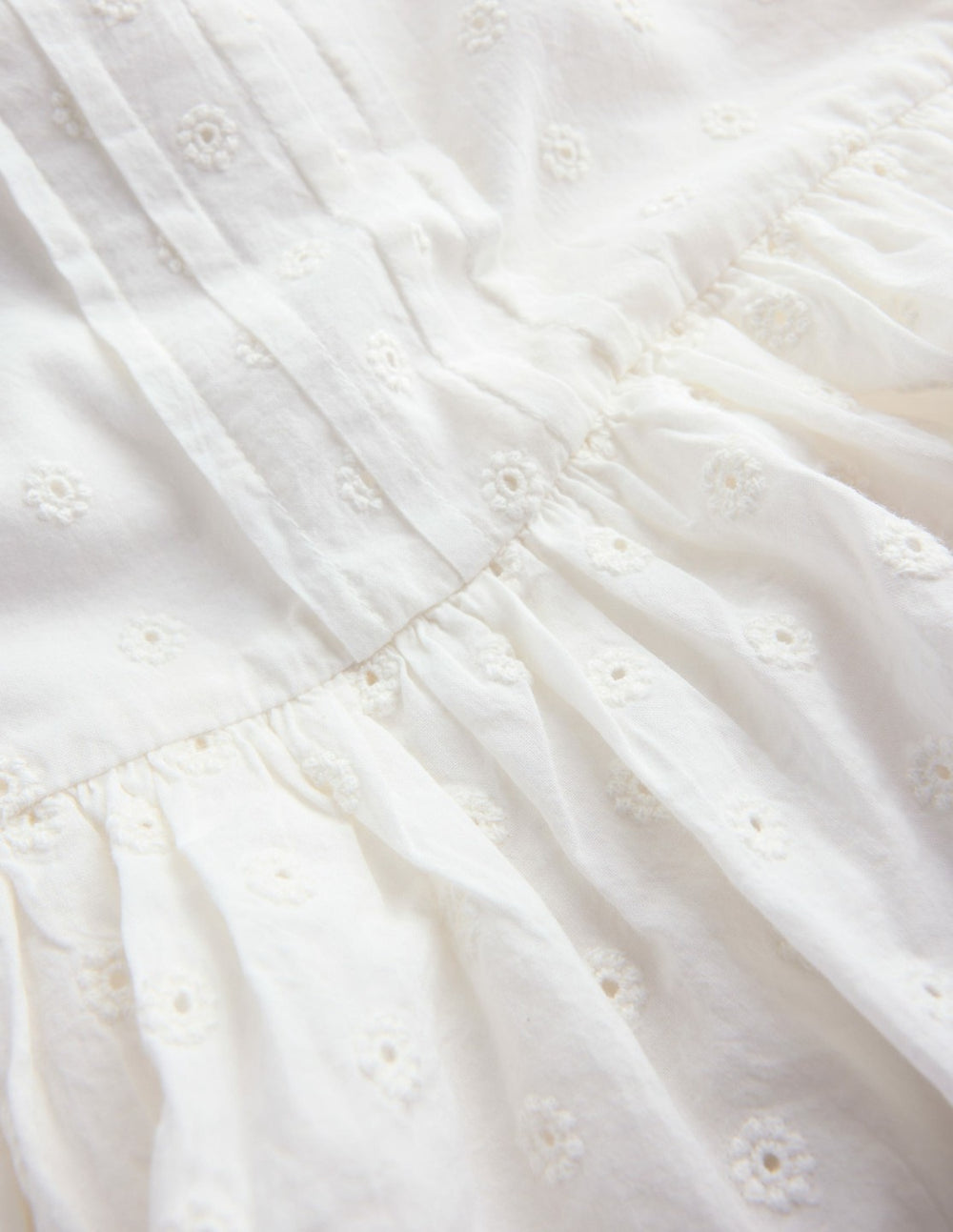 Pintuck Tiered Dress-Soft Ivory / Boden Online