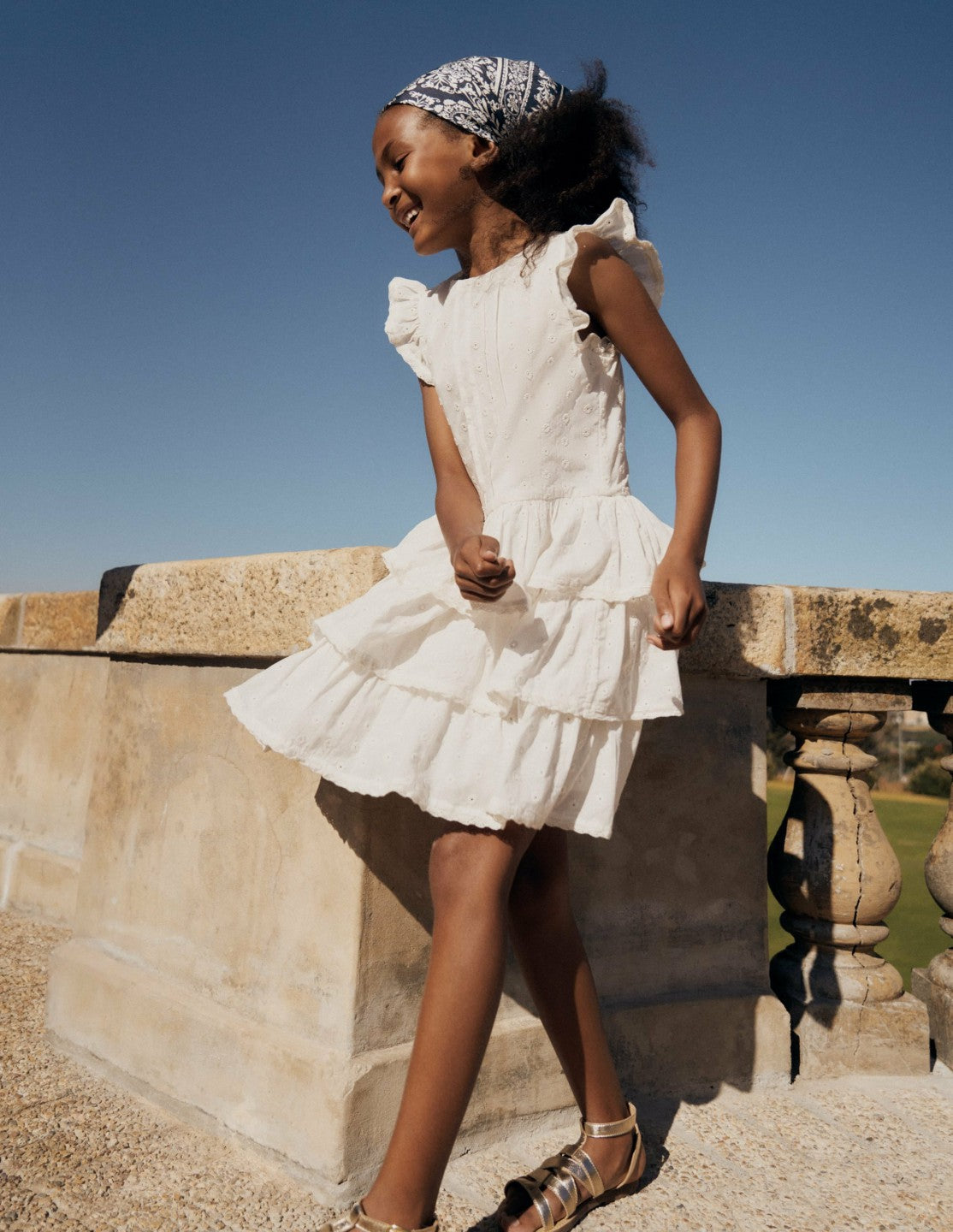 Pintuck Tiered Dress-Soft Ivory / Boden Online
