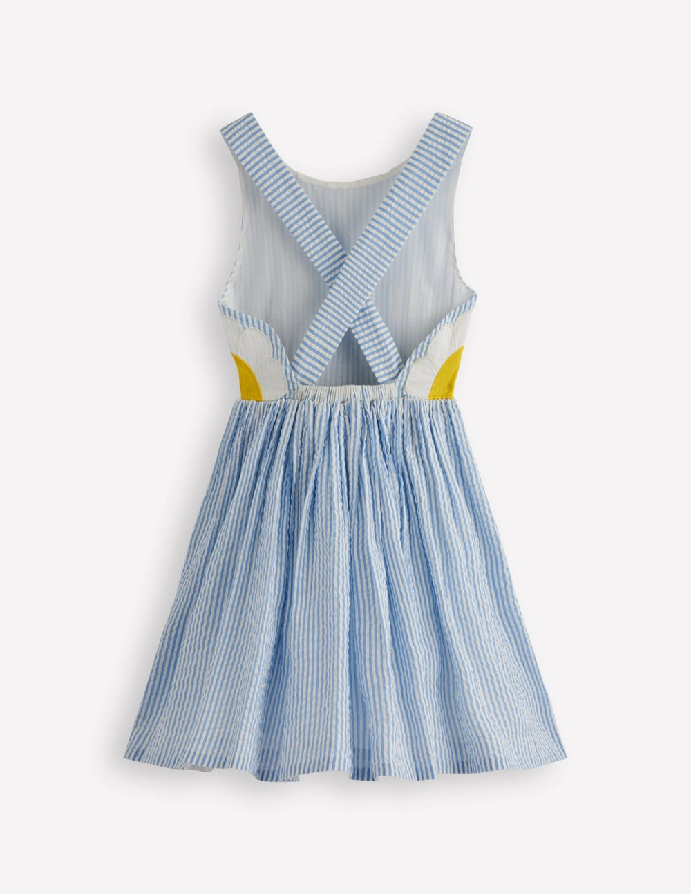 Novelty Cross-back Dress-Blue Daisy Applique / Boden On sale
