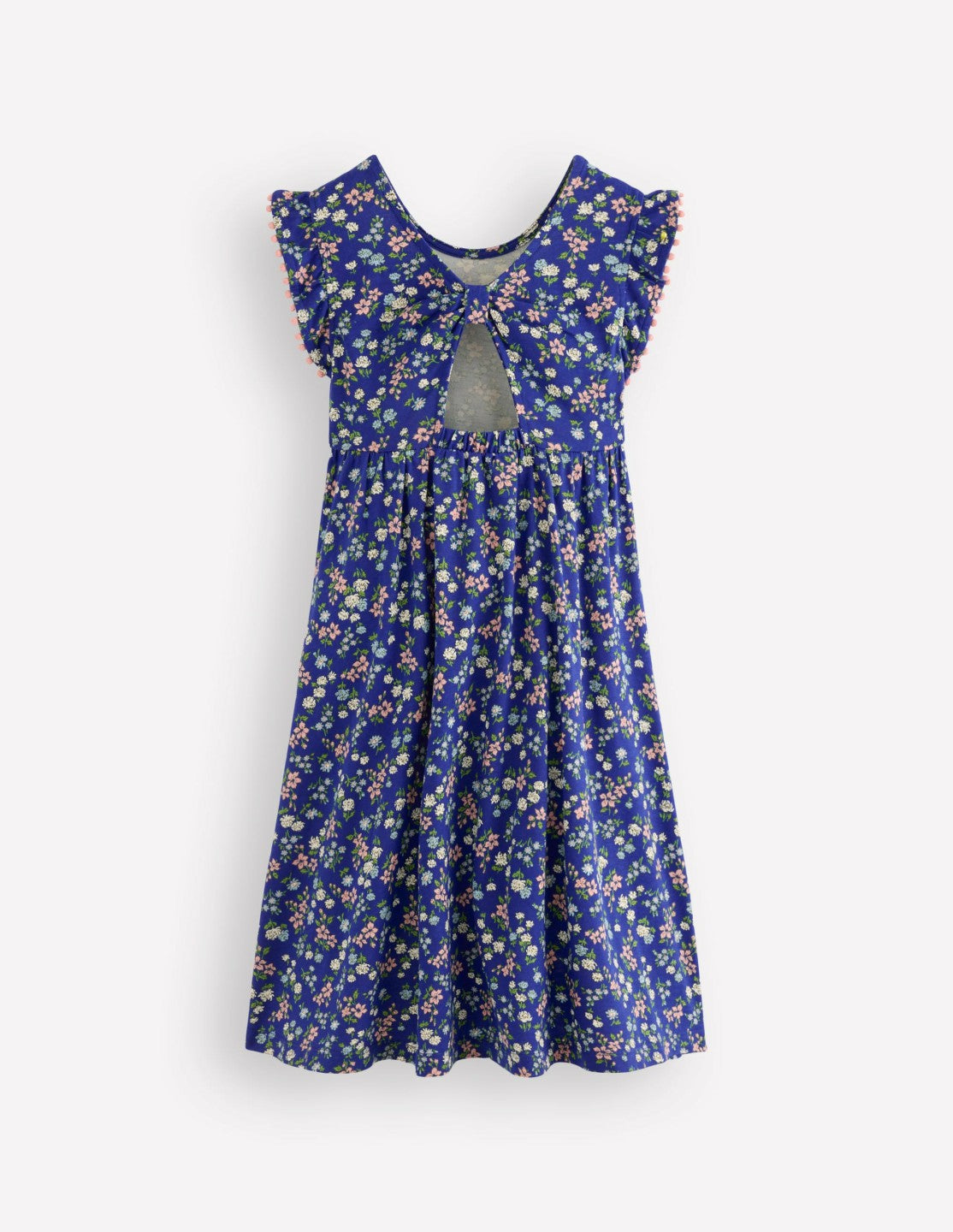 Bow Back Jersey Dress-Blue Ditsy Floral / Boden Online