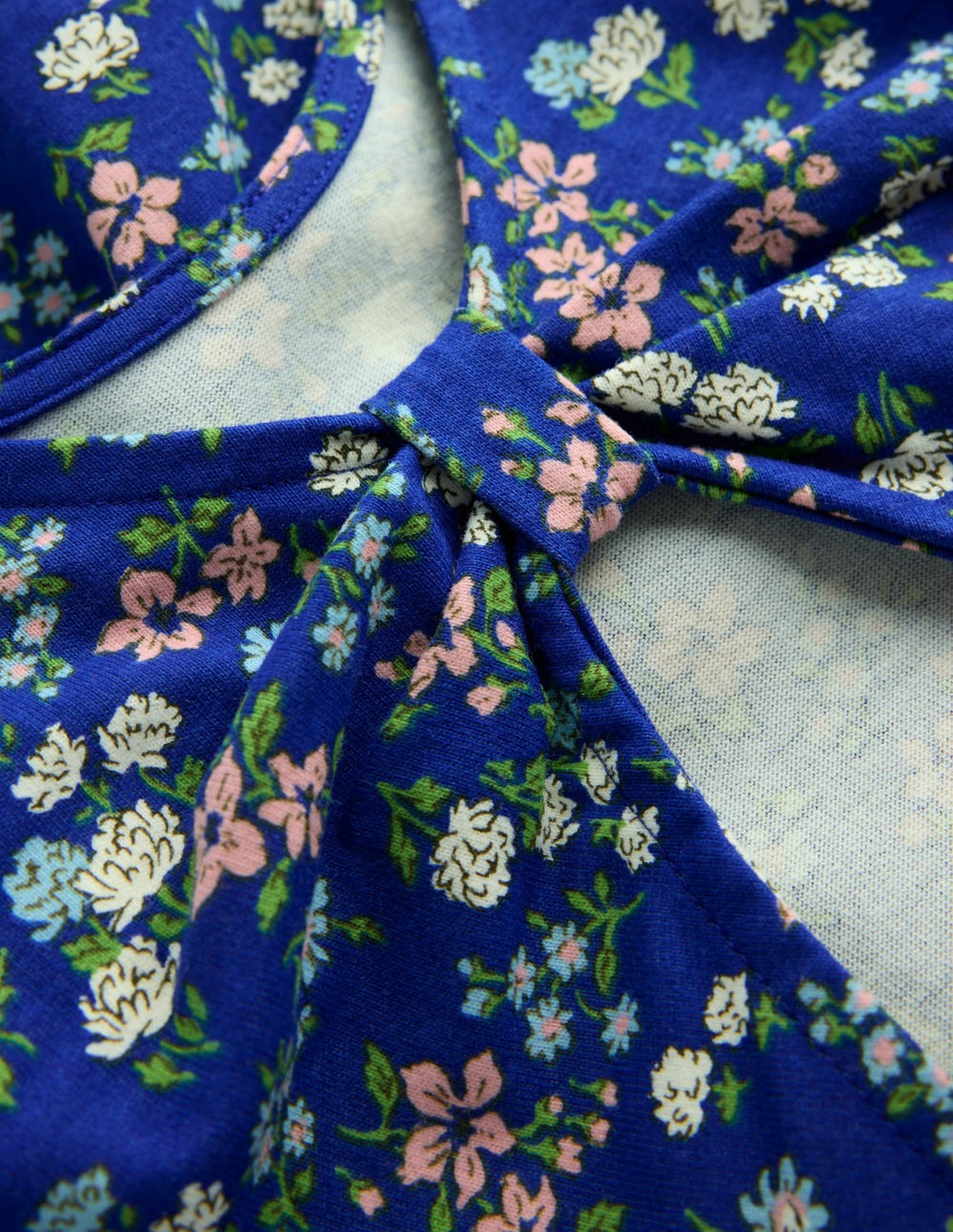 Bow Back Jersey Dress-Blue Ditsy Floral / Boden Online