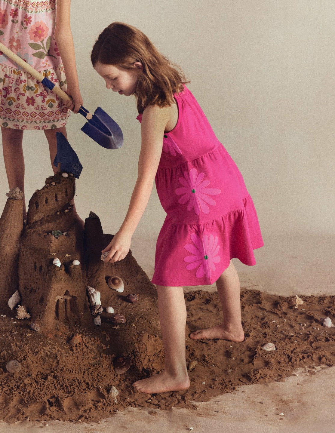 Enola Appliqué Jersey Dress-Raspberry Pink Giant Daisy / Boden Outlet