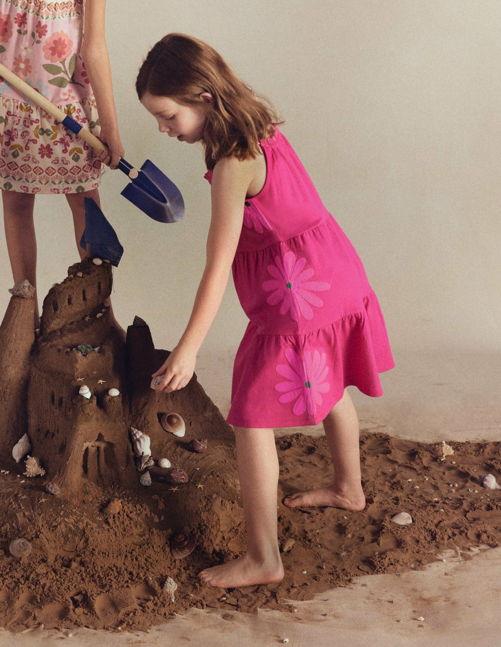 Enola Appliqué Jersey Dress-Raspberry Pink Giant Daisy / Boden Outlet