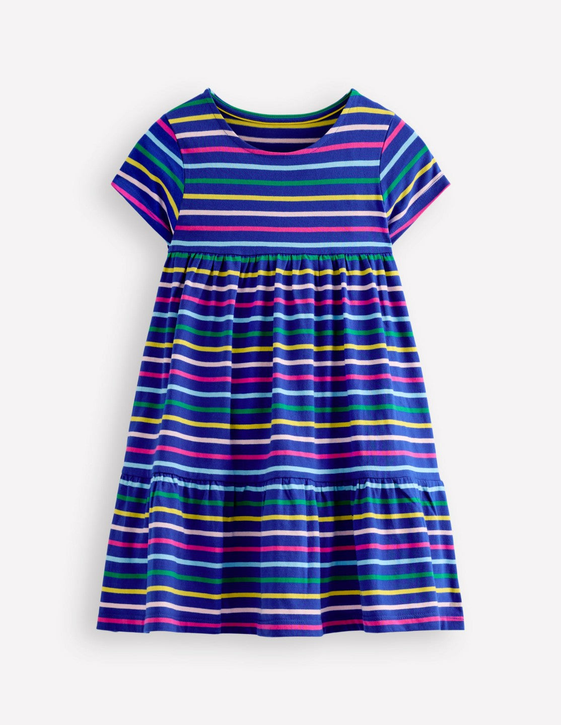 Ariel Twirly Jersey Dress-Multi Stripe / Boden On sale