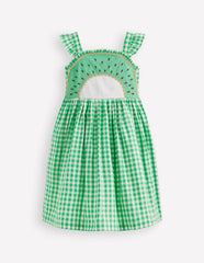 Novelty Strappy Dress-Kiwi / Boden