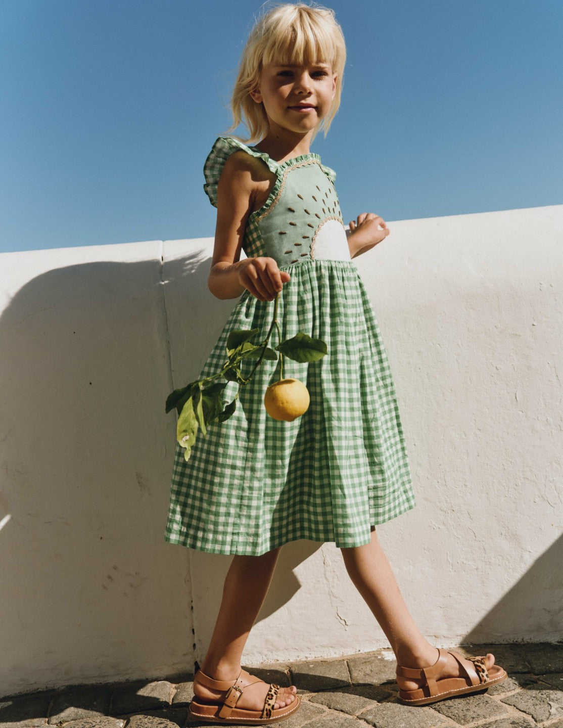 Novelty Strappy Dress-Kiwi / Boden