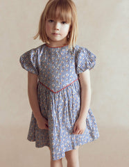 V-waist Woven Dress-Bluejay Cherry Stripe / Boden Online