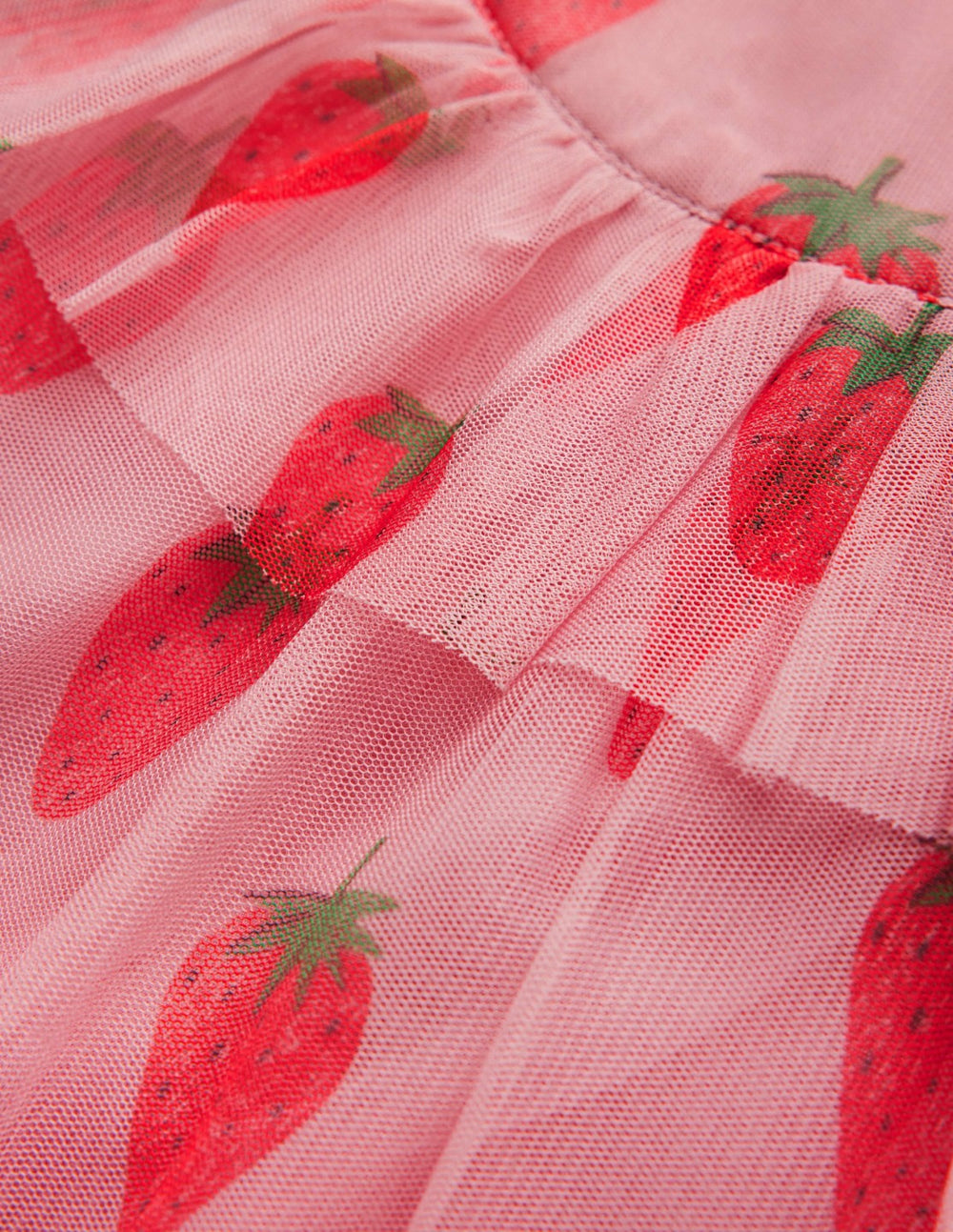 Printed Tulle Dress-Vintage Pink Strawberry Stamp / Boden Discount