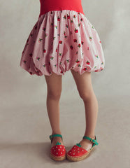 Bubble Hem Rib Dress-Ticking Stripe Strawberry / Boden On sale