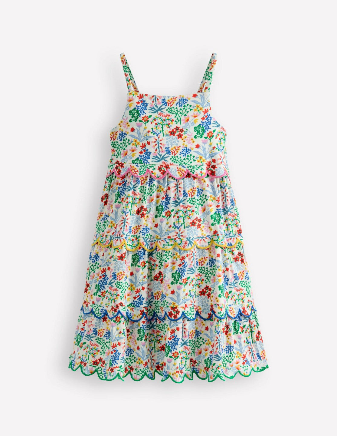 Scallop Tiered Sundress-Floral / Boden us
