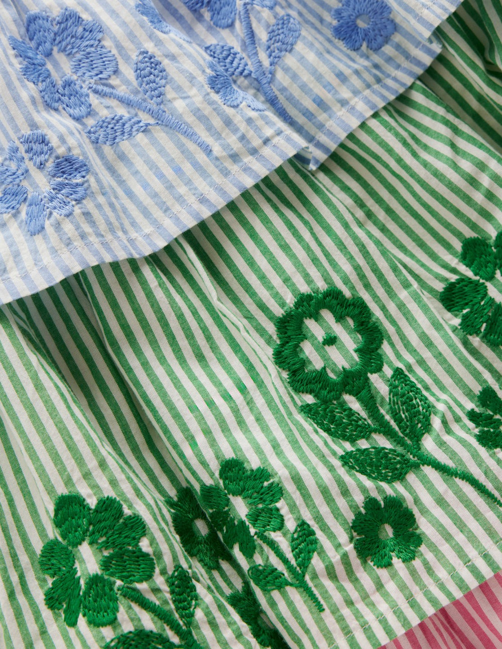 Tiered Embroidered Dress-Hotchpotch Stripe Embroidery / Boden Discount