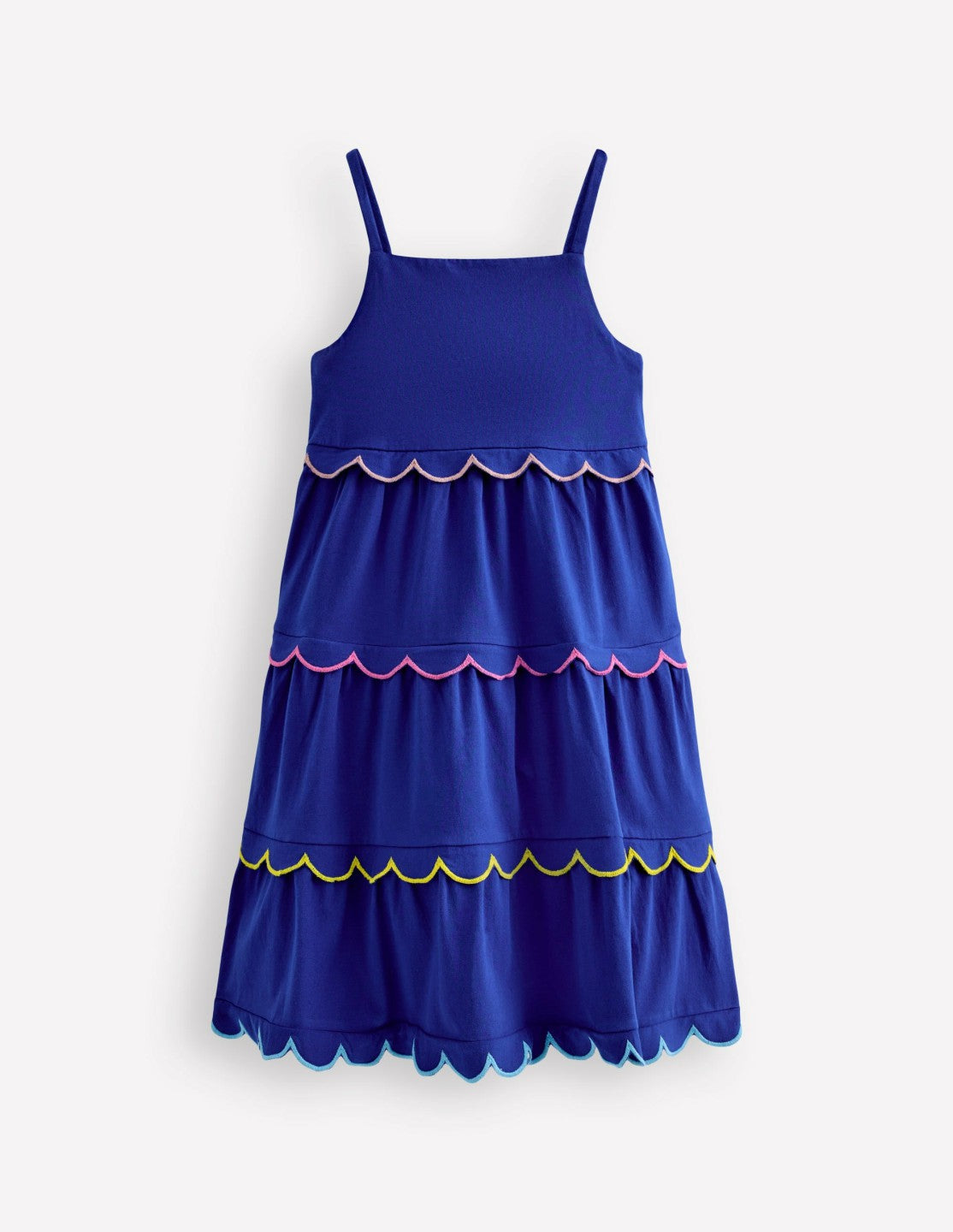 Scallop Tiered Sundress-Sapphire Blue / Boden On sale