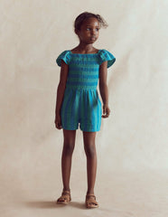 Double Cloth Playsuit-Aurora Blue Stripe / Boden