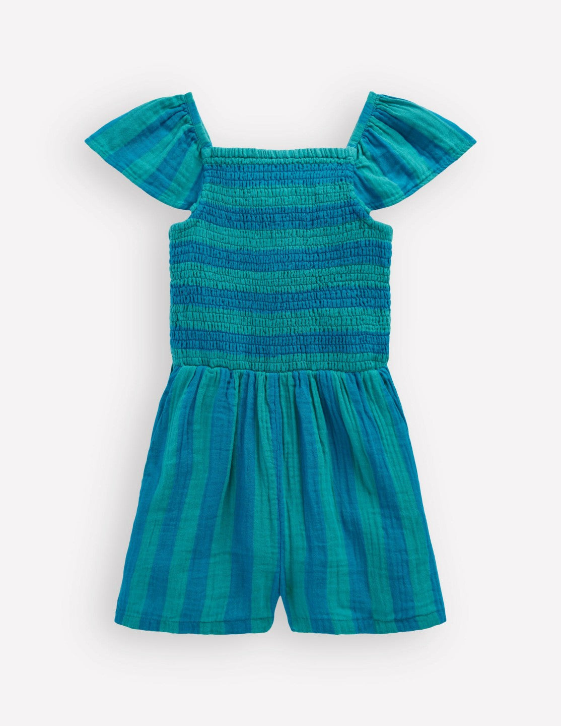 Double Cloth Playsuit-Aurora Blue Stripe / Boden