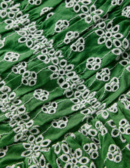 Ruched Bodice Bubble Dress-Green Broderie / Boden Outlet