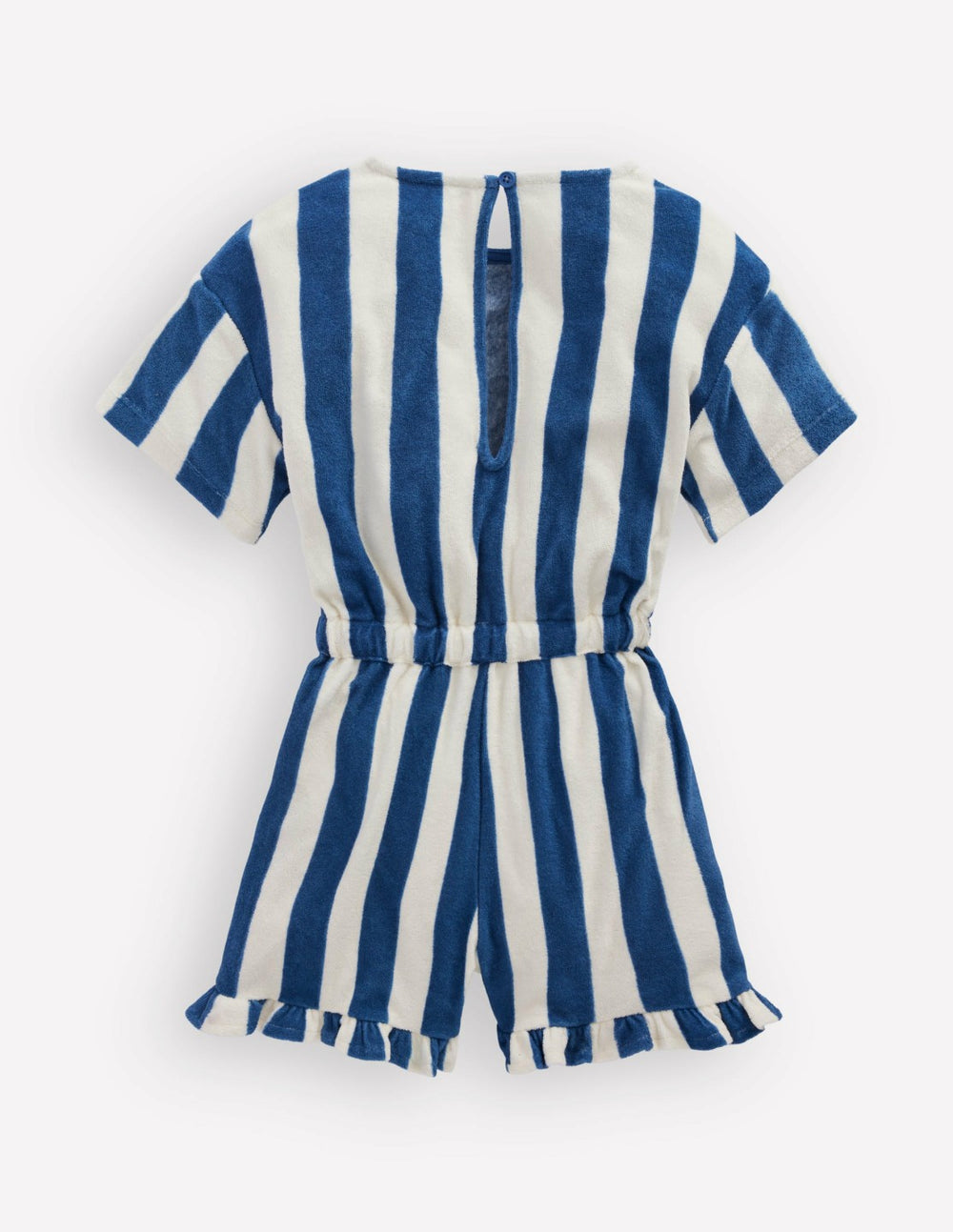 Relaxed Towelling Playsuit-Denim Blue Stripe / Boden Sale