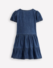 Tiered Shirt Dress-Chambray Blue / Boden Online