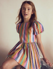 Bubble Hem Dress-Multi Stripe / Boden Discount