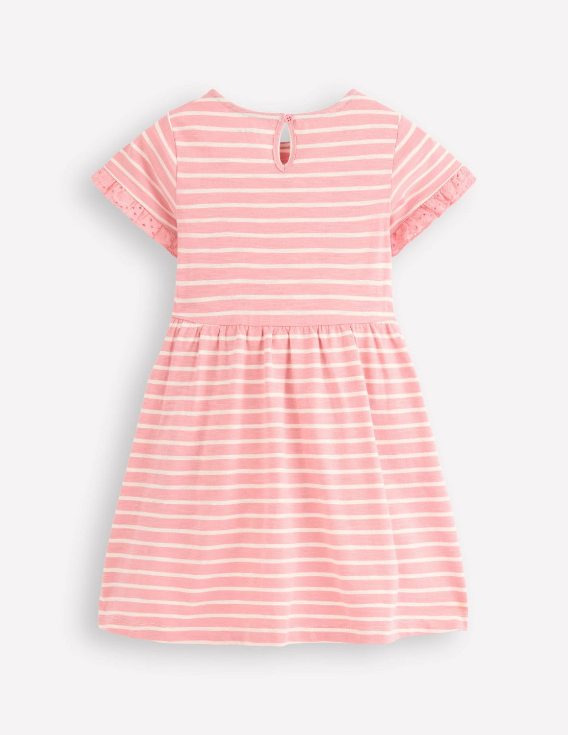 Broderie Pocket Jersey Dress-Almond Pink Stripe / Boden us